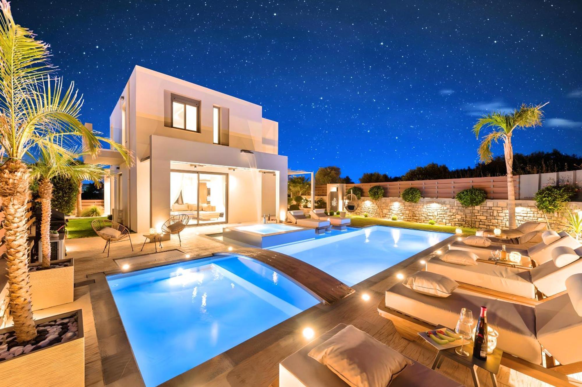 Minoas Villas Heated Pool Kournás Esterno foto