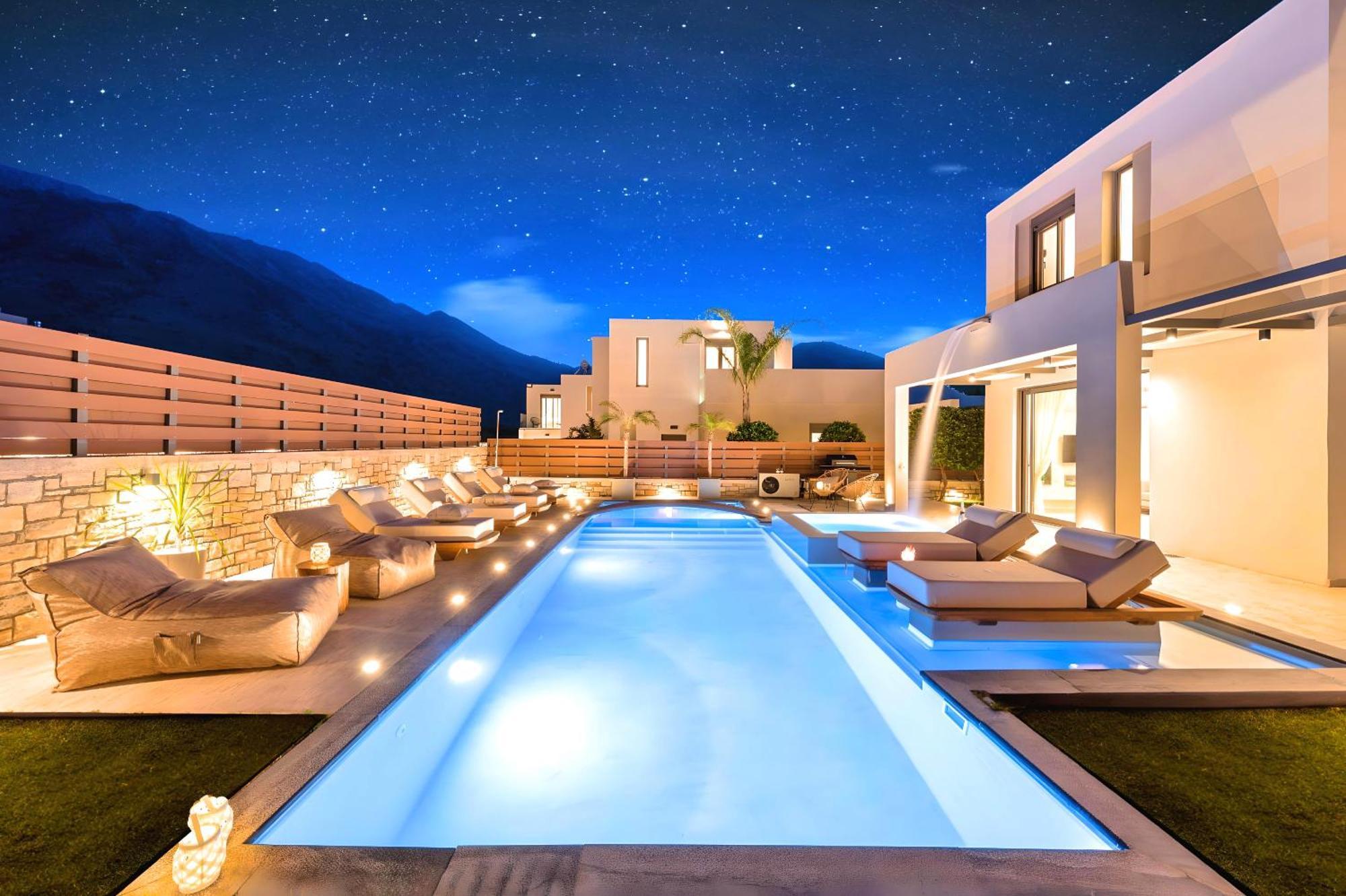 Minoas Villas Heated Pool Kournás Esterno foto