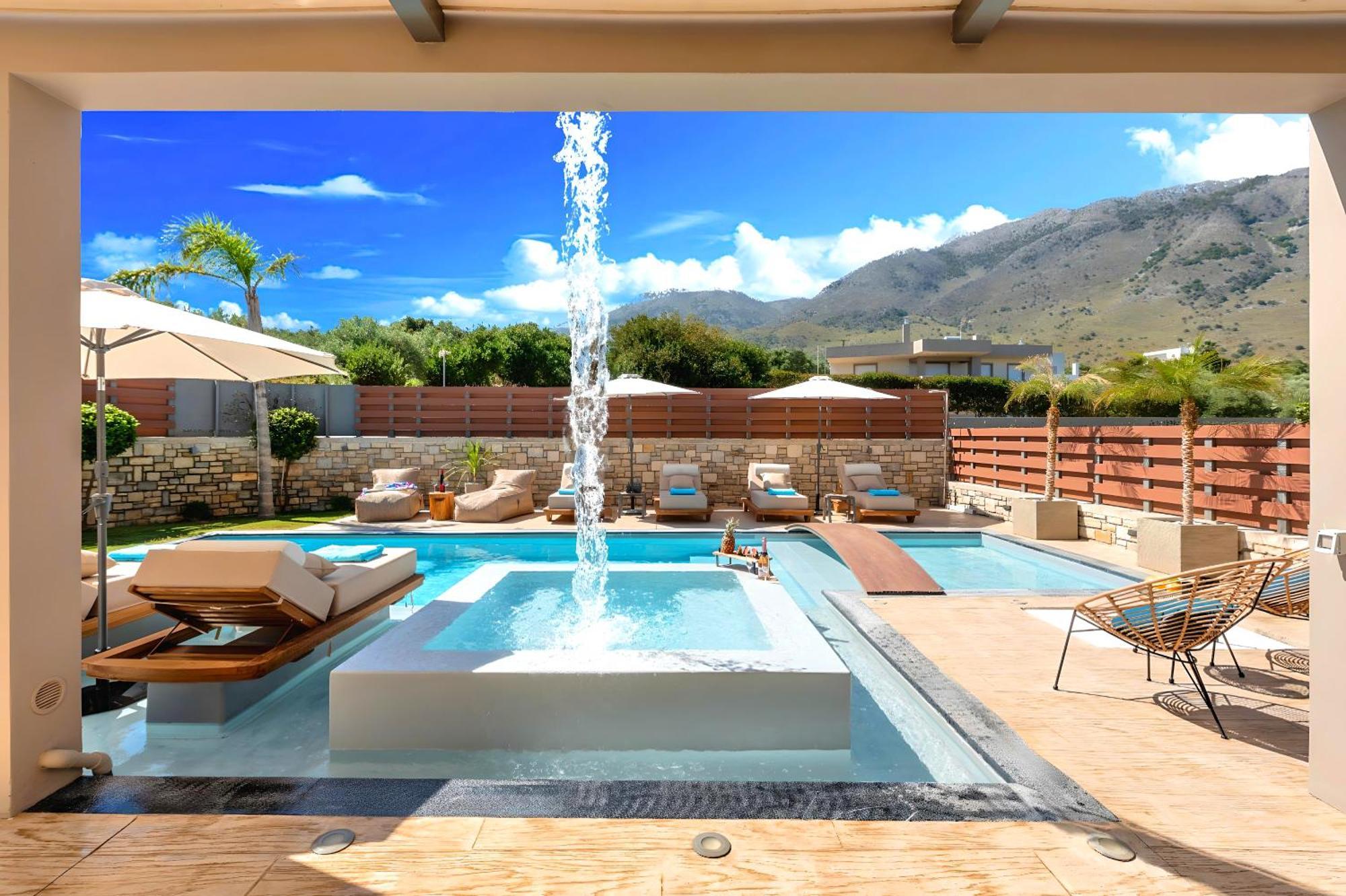 Minoas Villas Heated Pool Kournás Esterno foto