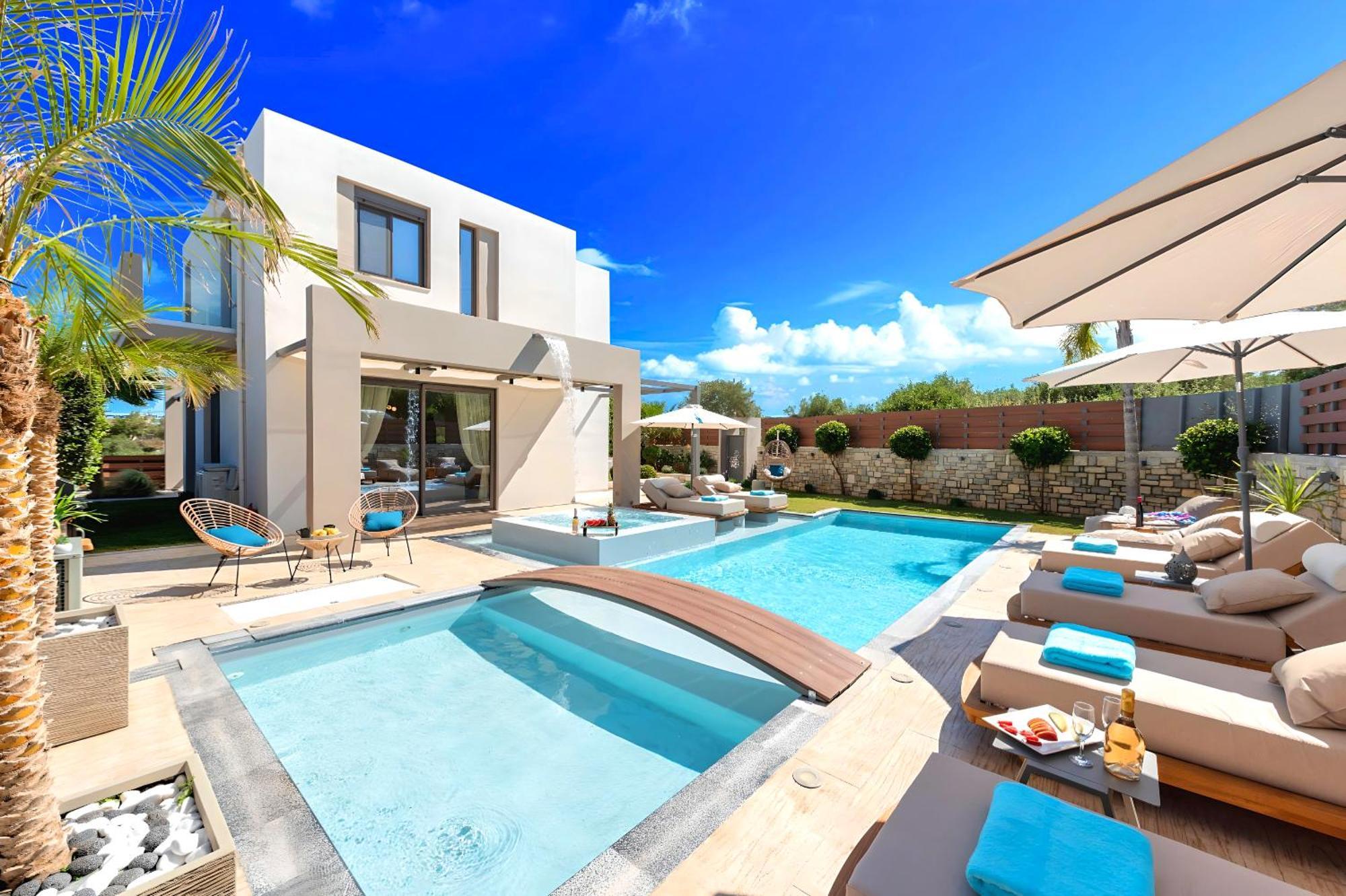Minoas Villas Heated Pool Kournás Esterno foto