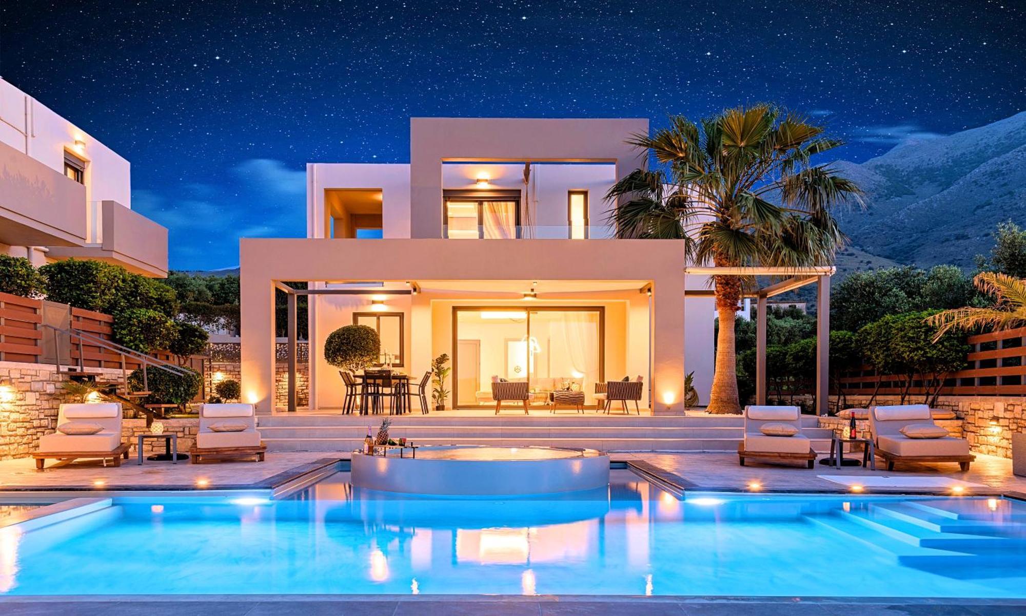 Minoas Villas Heated Pool Kournás Esterno foto