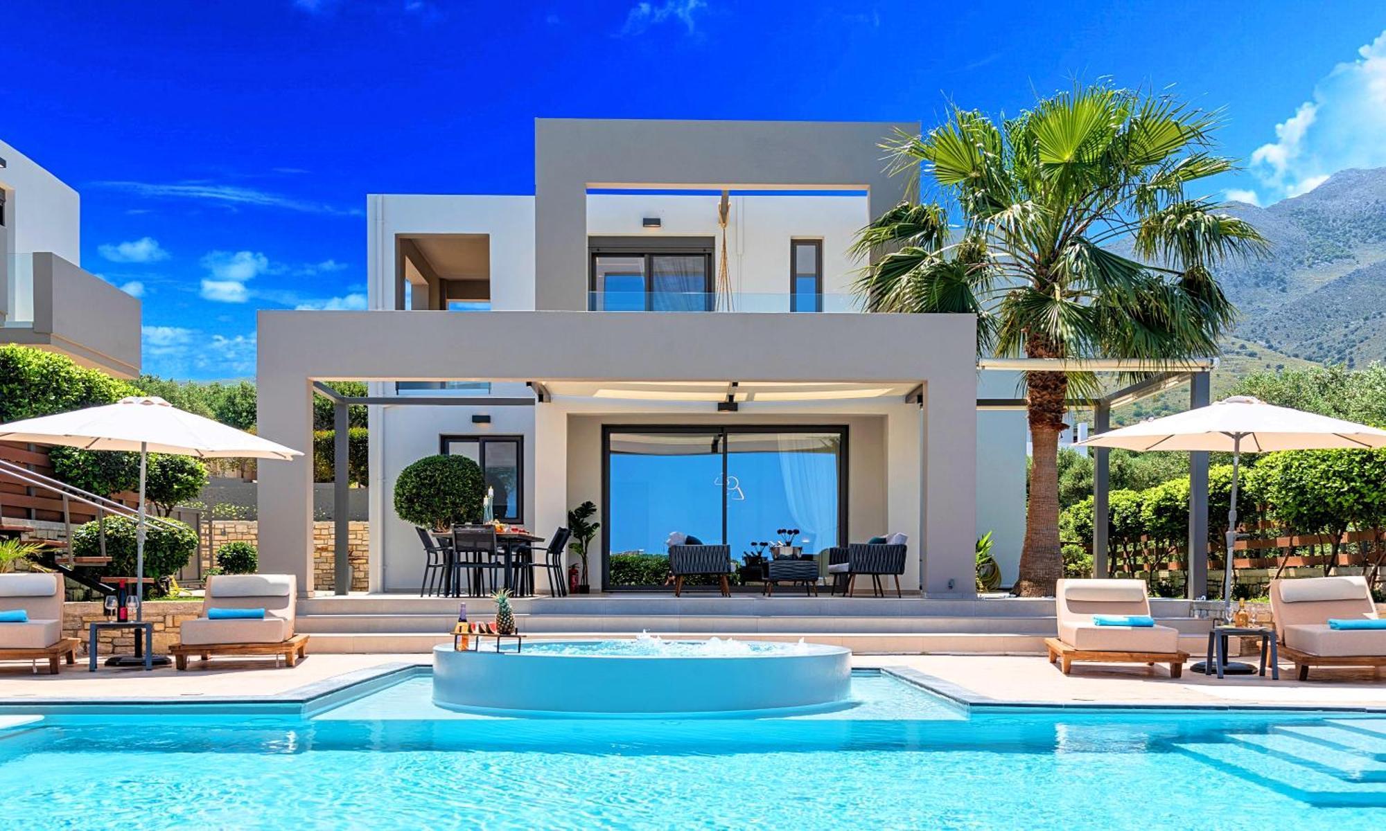 Minoas Villas Heated Pool Kournás Esterno foto